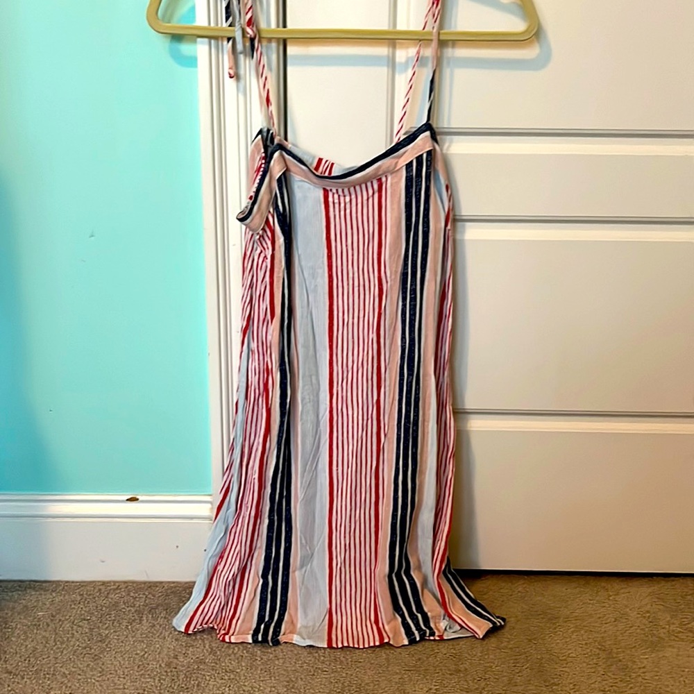 red white and blue mini flowy dress size M